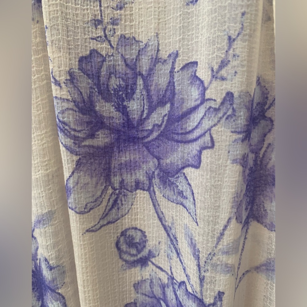 Free People Maxi Dress Ivory/Purple/Blue - Picture 6 of 12